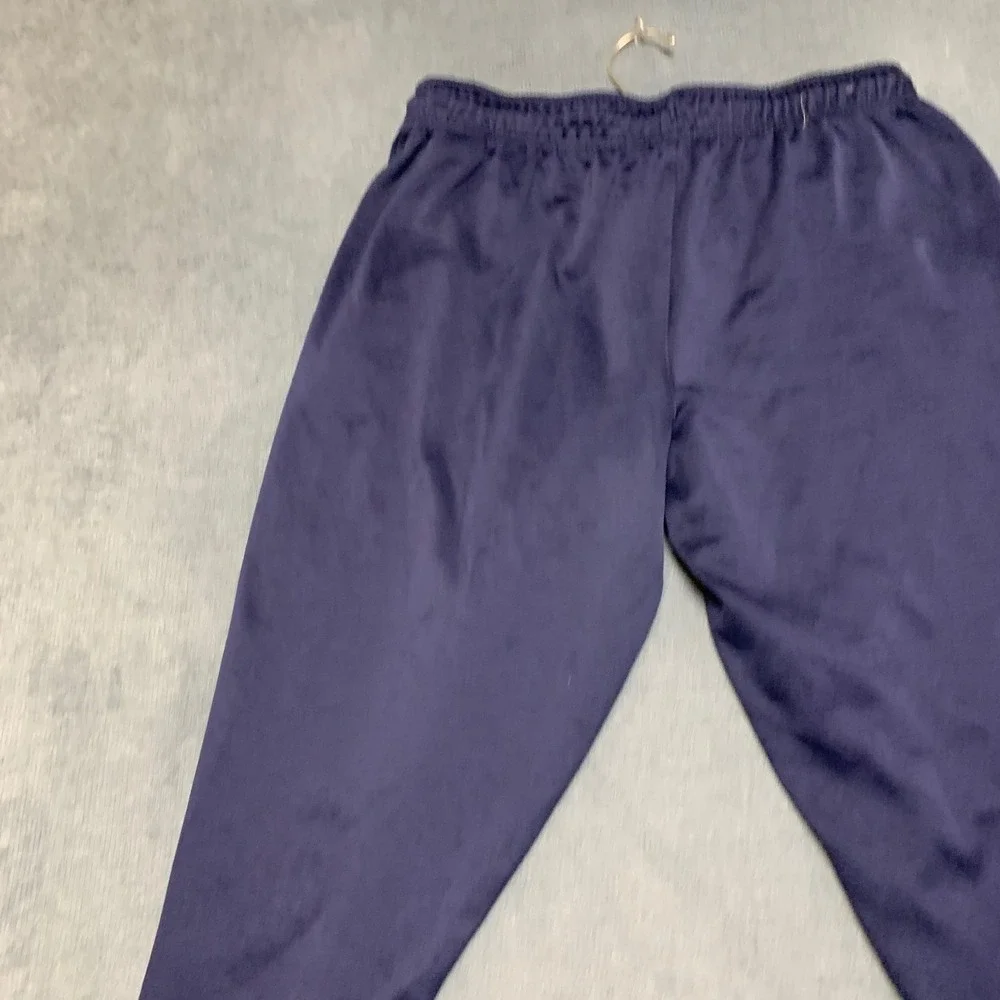 Eddie Bauer Ankle Jogger Pants Mens L Navy Tapered Leg Drawstring Zip Pockets